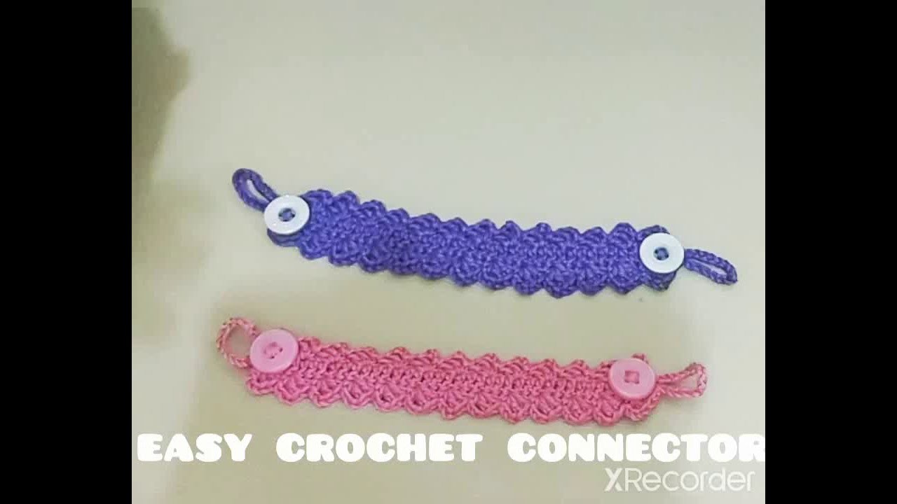 Easy crochet connector mask - Merajut konektor masker simple - mask connector  tutorial