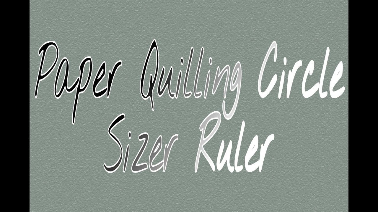 Paper Quilling Circle Sizer Ruler | Art and Craft with Zahra Shah |