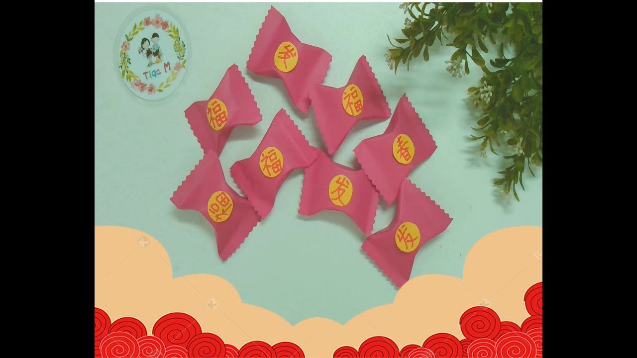 新年手工制作~糖果红包.   Chinese New Year craft tutorial ~Candy Anapao