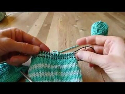DIY sokken breien deel 3, markeren van de hiel