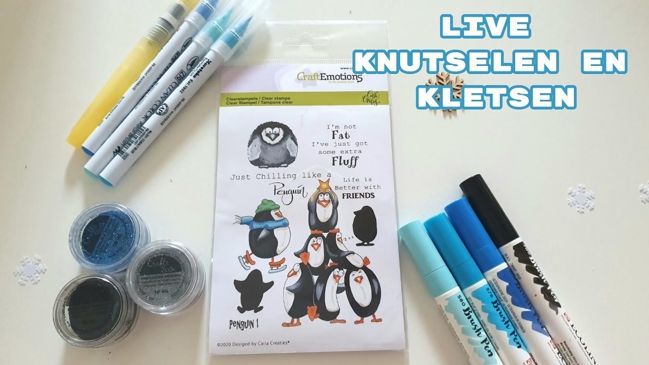 Live knutselen (Craft emotions stempels inkleuren) en kletsen