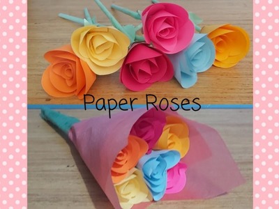 DIY Paper Roses.DIY Birthday Gift.Paper Craft