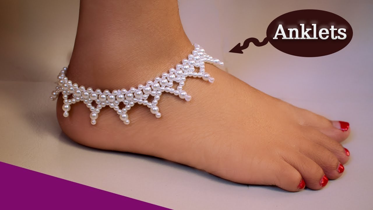 পুতির নুপুর - How to make Beaded Anklets. Jewelry Making