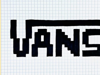 Disegnare Logo Vans Pixel Art | How to draw logo Vans pixelart