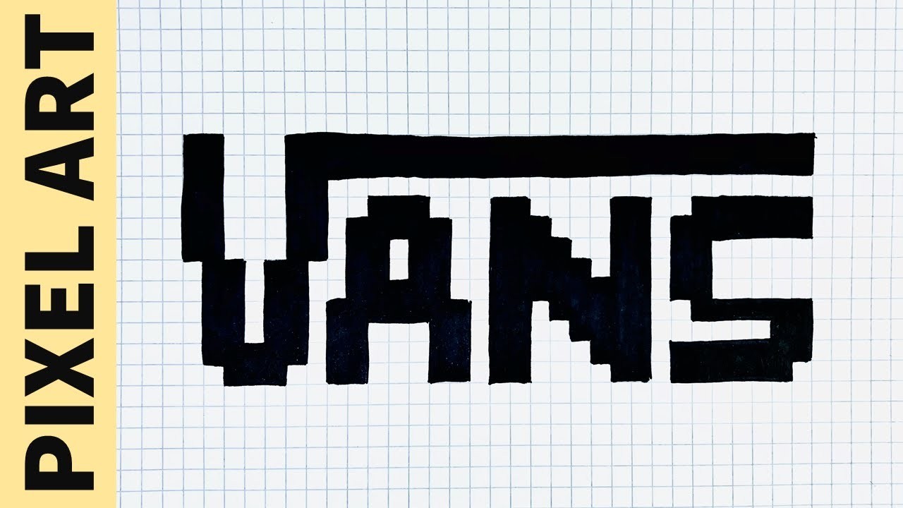 Disegnare Logo Vans Pixel Art | How to draw logo Vans pixelart