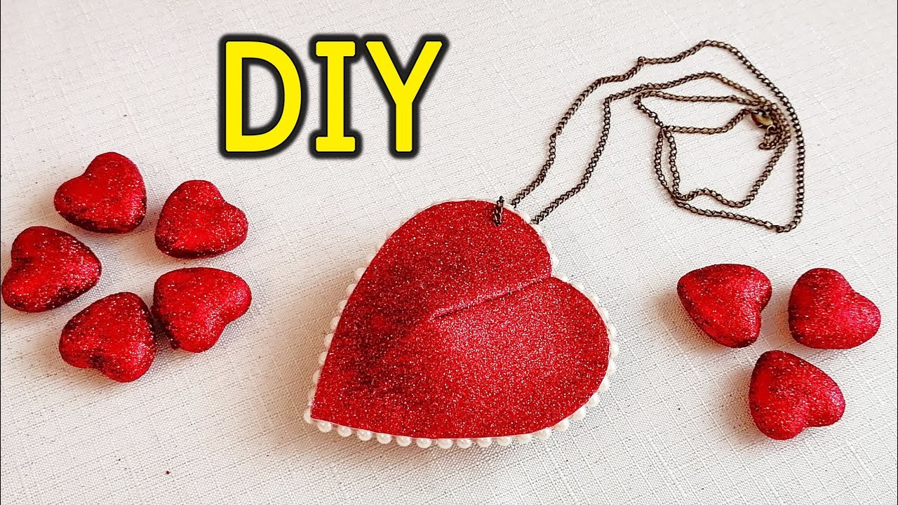 DIY Valentine's Day Craft Ideas ????3D | Glitter foam sheet craft | сердечко ко Дню Святого Валентина
