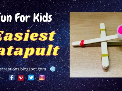 Easiest Catapult | Popsicle Sticks Catapult | Fun For Kids | Toy from Waste