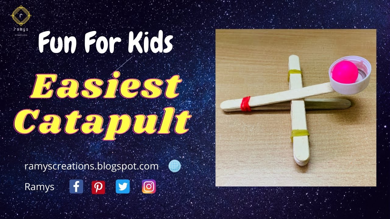 Easiest Catapult | Popsicle Sticks Catapult | Fun For Kids | Toy from Waste