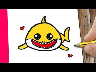 HOE TEKEN JE EEN  BABY SHARK? leren tekenen