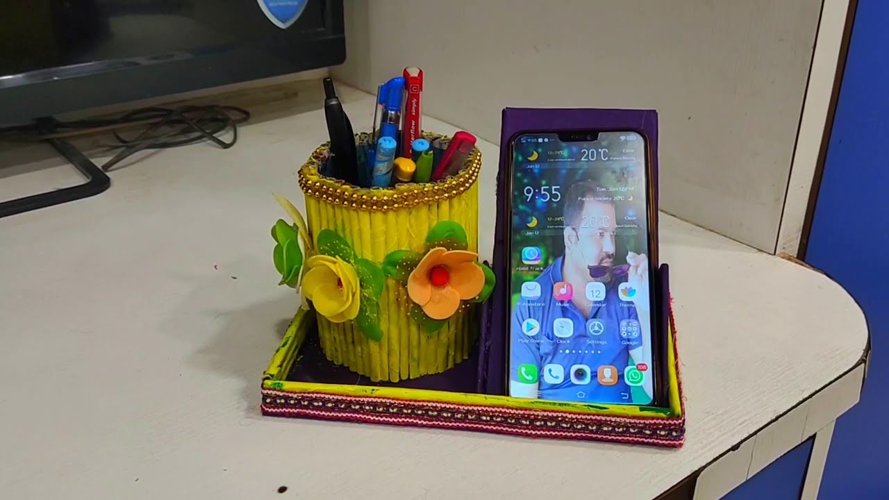 Paper craft mobile stand easy||  phone holder||from waste paper