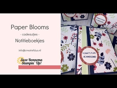 Stampin' Up! Nl - Paper blooms notitieboekjes