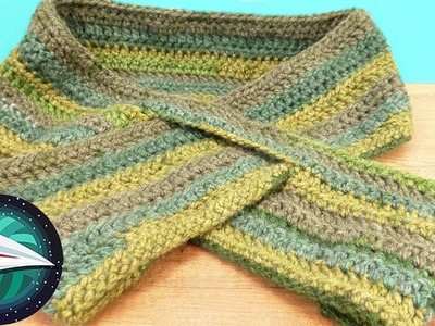 Winter Sjaal met invoegluik haken | Sjaal met gat | Mooi kleurverloop | DIY | Handleiding