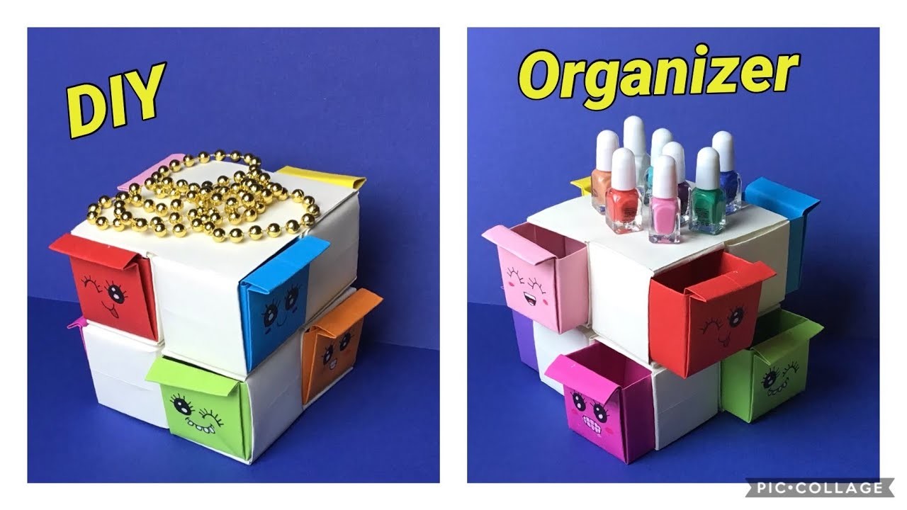 DIY origami Organizer. Easy Origami.Paper Crafts????⚡️✨????????????????اوريغامي منظم