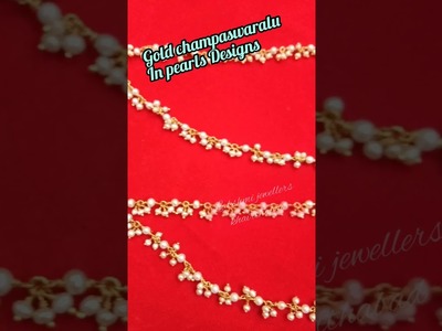 #gold champaswaralu designs with weight & price #gold champaswaralu in pearls designs #pearls design
