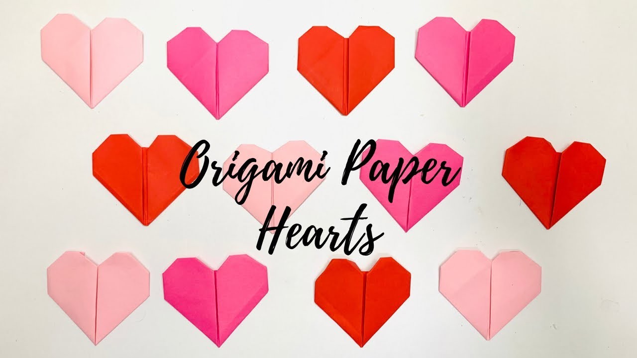 How to make Origami Paper Hearts || 1 Minute Art & Crafts || Easy Valentine’s Day crafts #shorts
