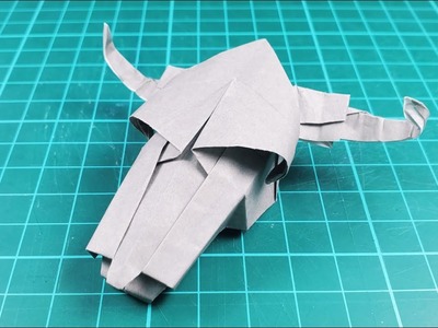 簡陋茶室 | 教學系列 Teaching · 立體摺紙 3D Origami 04 · 牛頭骨 Cow's Skull