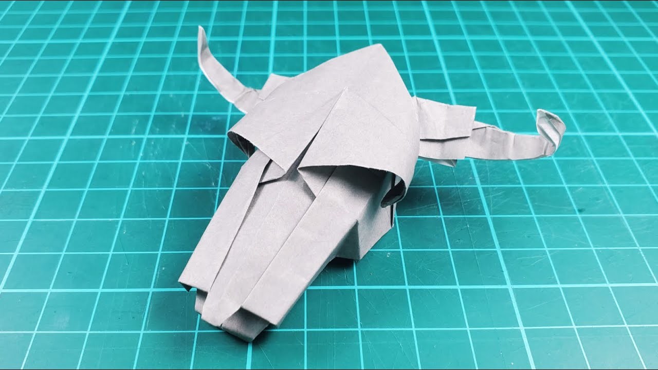 簡陋茶室 | 教學系列 Teaching · 立體摺紙 3D Origami 04 · 牛頭骨 Cow's Skull