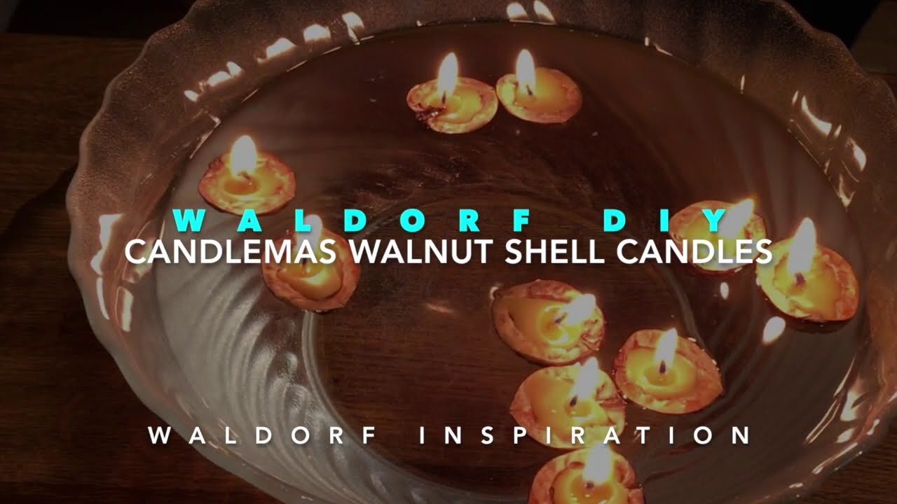 Waldorf tutorial Candlemas | Walnootdoppen kaarsjes maken voor Maria Lichtmis | Vrijeschool DIY