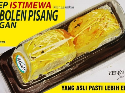 BOLEN PISANG - RESEP ISTIMEWA MENGGAMBAR 3D KUE BOLEN PISANG - DRAWING 3D BANANA BOLEN CAKES