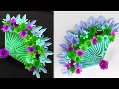 Amazing Paper Flower Wall Hanging Wall Decoration Ideas - Kagojer Wall Hanging - Moon Flower crafts