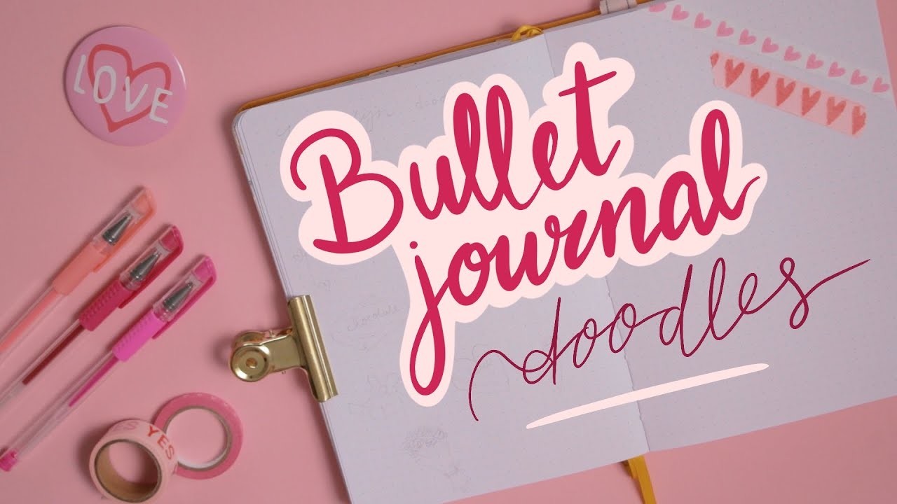 Bullet Journal doodles maken ♥. Valentijn. ♥