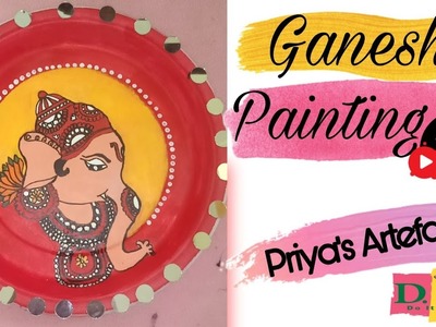 Ganesh painting||Ganesha painting||Baby Ganesha|| Ganesha Home decor||Ganesh painting on paper plate