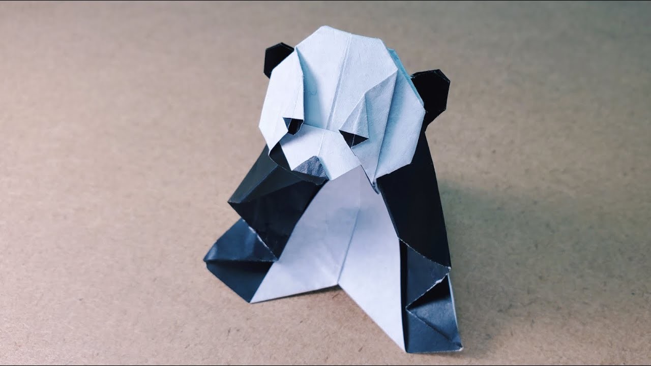 簡陋茶室 | 教學系列 Teaching · 立體摺紙 3D Origami 05 · 熊貓 Panda