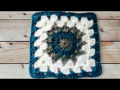 One color crochet granny square alextitia tuto crochet