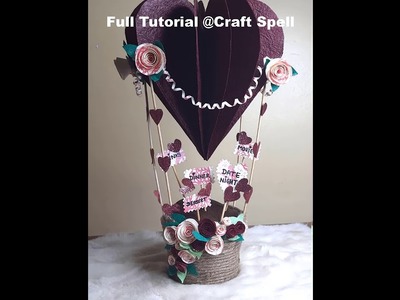 #Shorts 3D Heart | DIY Valentines Hot Air Balloon | Valentines Crafts | Valentines Gift Ideas Crafts