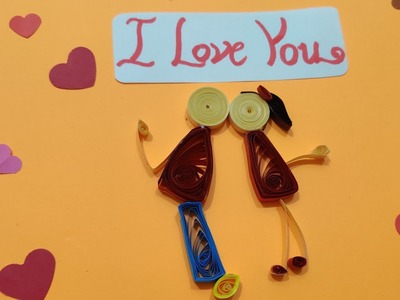 |Valentine Card|Handmade Card|Quilling Card|Valentines Day Quilling Card|Diy Valentine handmade Card