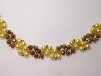 Stylish bracelet * Crystal and pearls beaded bracelet * Стильный браслет из кристалла и жемчуга *
