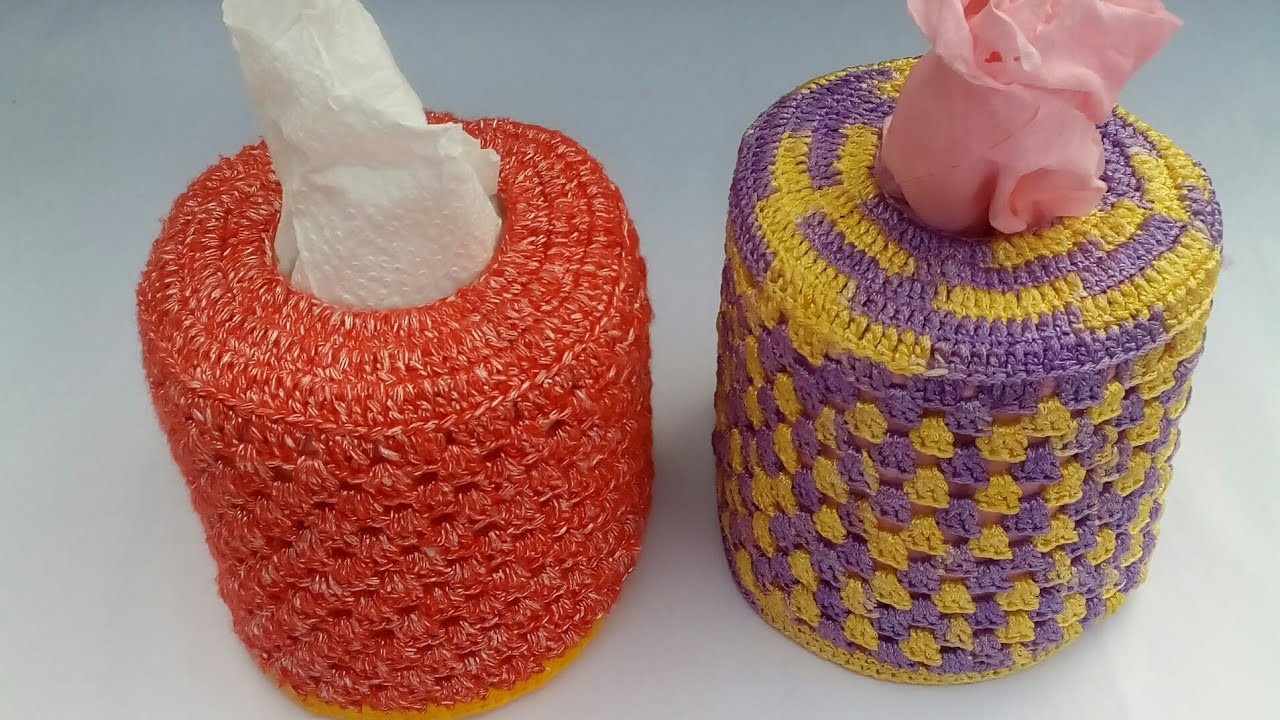 Crochet Toilet Paper Cover.কুশিকাটার টয়লেট টিস্যু বক্স