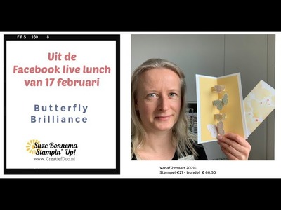 Stampin' Up! NL - Butterfly Brilliance gebruik als sjabloon en maak een  pop up  aan de binnenkant