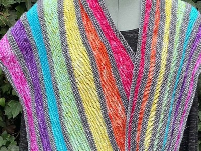 Weekvlog  33: Nieuw ontwerp: Regenboog van Hoop sjaal  Katoen verven, Breien, Haken, Borduren, Testb