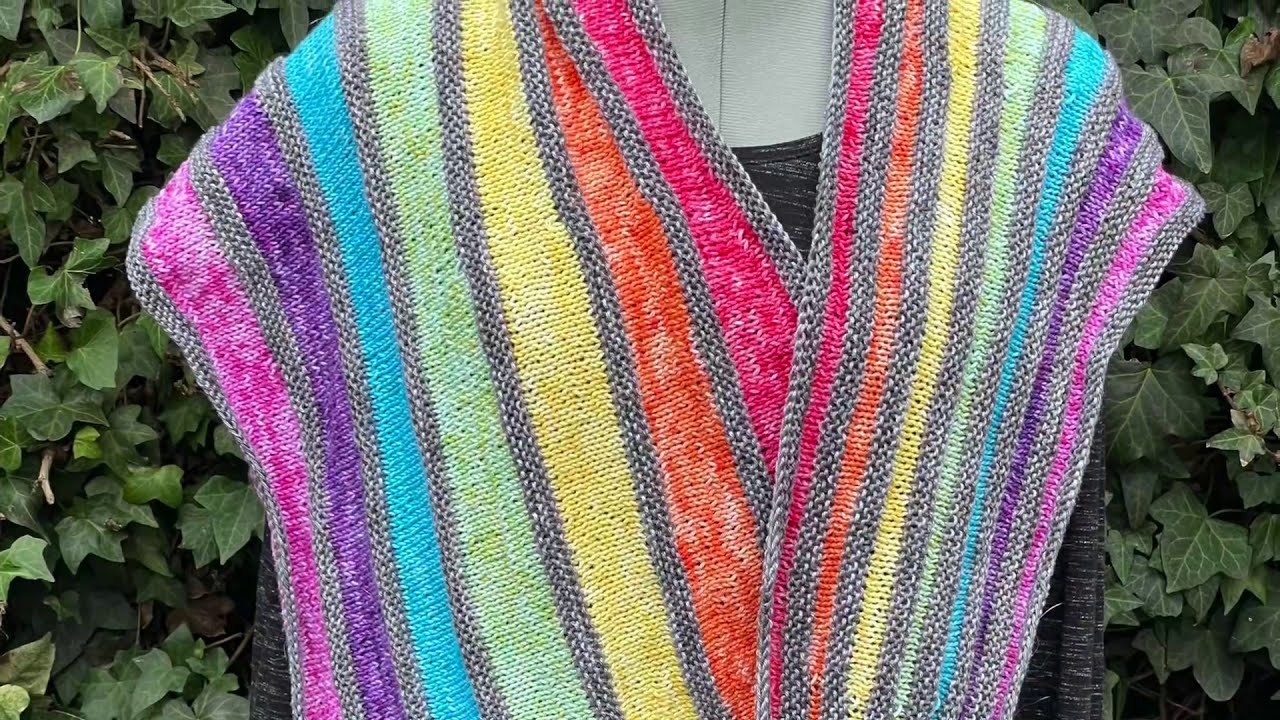 Weekvlog  33: Nieuw ontwerp: Regenboog van Hoop sjaal  Katoen verven, Breien, Haken, Borduren, Testb