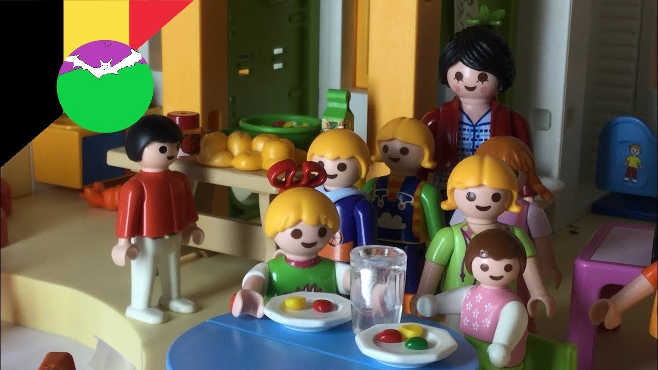 Playmobil filmpje Vlaams Het gemeenschappelijk Ontbijt - Familie Geys