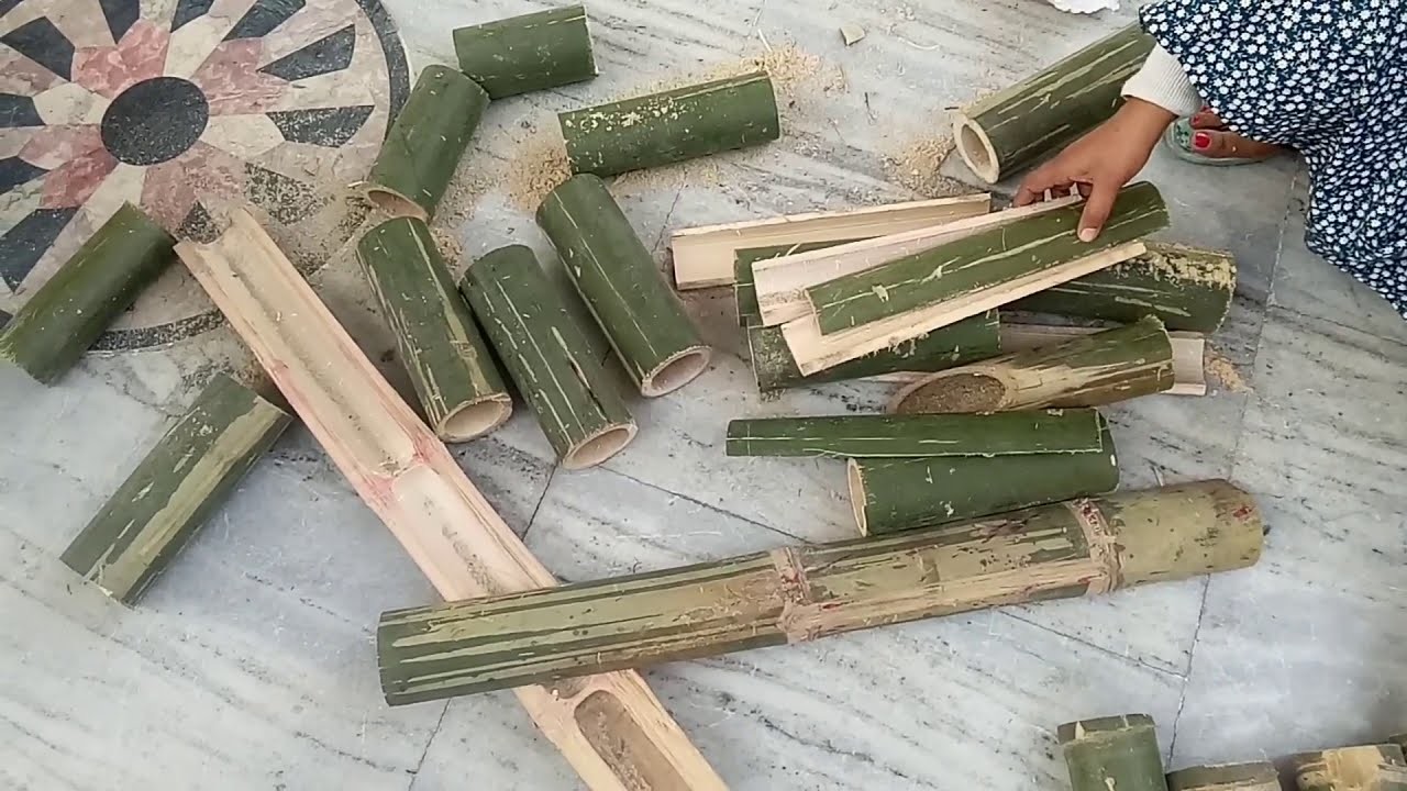 DIY Bamboo planters.Bamboo hanging planters. easy bamboo craft