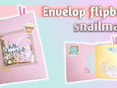 Snailmail | Envelop flipbook. mini album met de WRMK envelope punch board en standaard enveloppen.