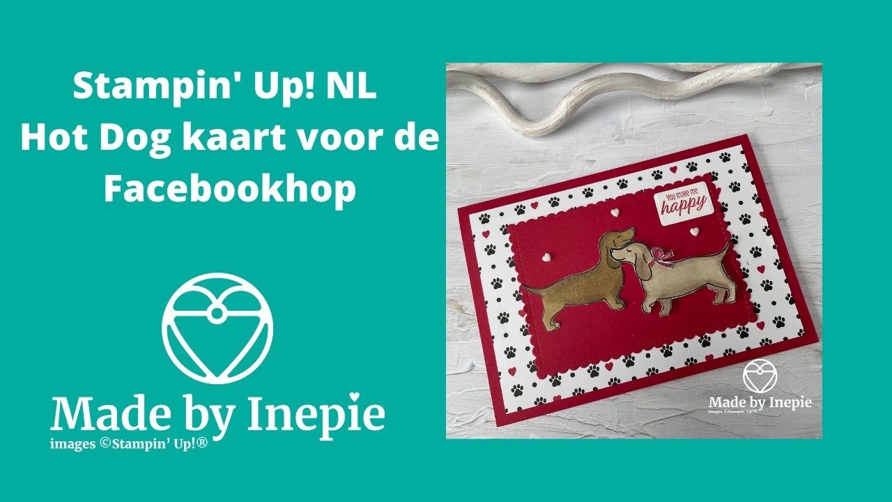 Stampin’Up! NL Hot Dog kaart voor de Facebookhop