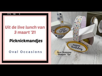 Stampin' Up! NL  - Live lunch - Oval Occasions traktatie picknick mandjes