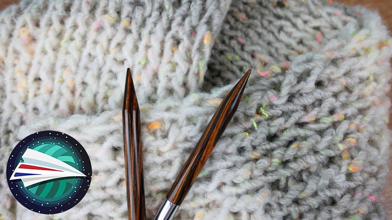 XXL Sjaal in neon Tweed | Breien met ribbelpatroon | breien voor beginners