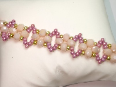 Bracelet making with crystals and beads Preciosa * Браслет из кристалей и бисера Preciosa *
