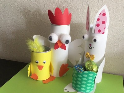 DIY Pasen knutselen????????: Knutsel deze leuke Paashaas met mandje! DIY Easter craft: Easter bunny