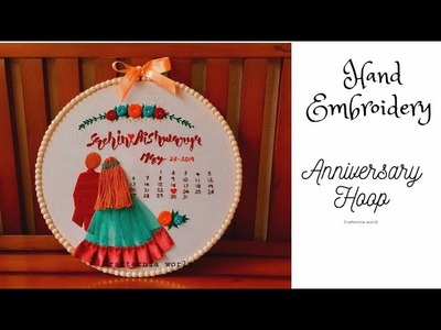 Hand Embroidery anniversary Hoop????????