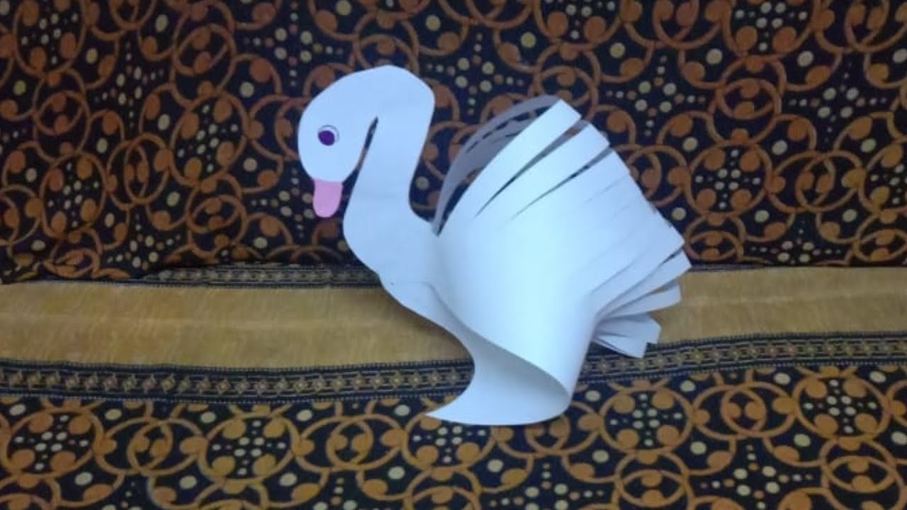 Easy Origami paper swan.DIY paper swan.