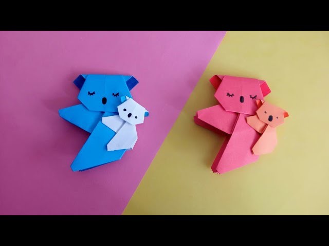 Origami koala. cute koala from paper