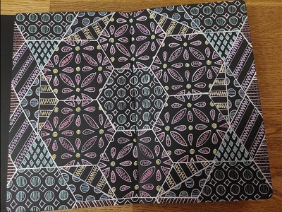 Black journal Dylusions Quilt doodle