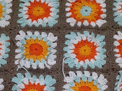 Crochet granny jumper wip