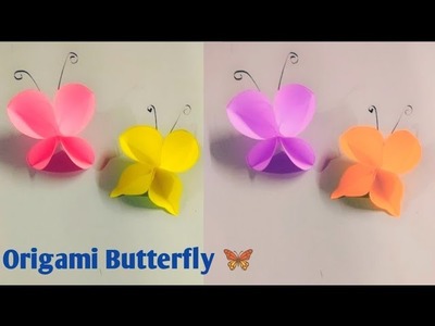 DIY paper Butterfly. Origami Paper  Butterfly Easy. #diy #shorts #khushicraftacademy