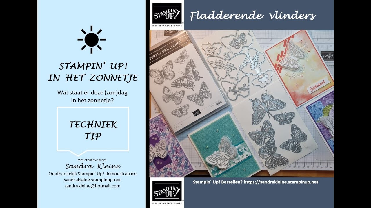 Fladderende vlinders met Butterfly Brilliance - Stampin' Up! "in het zonnetje": Techniek Tip